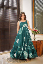 Rama Green Shibori Maxi Dress