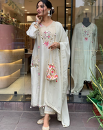 Beautiful Rayon Embroidered & Sequence Work Kurta Pant & Dupatta