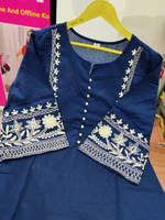 Intricate Thread Aari work Kurta & Palazzo Set (3 Colors)