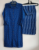 Blue Beautiful Dabu Printed Co-Ord Set