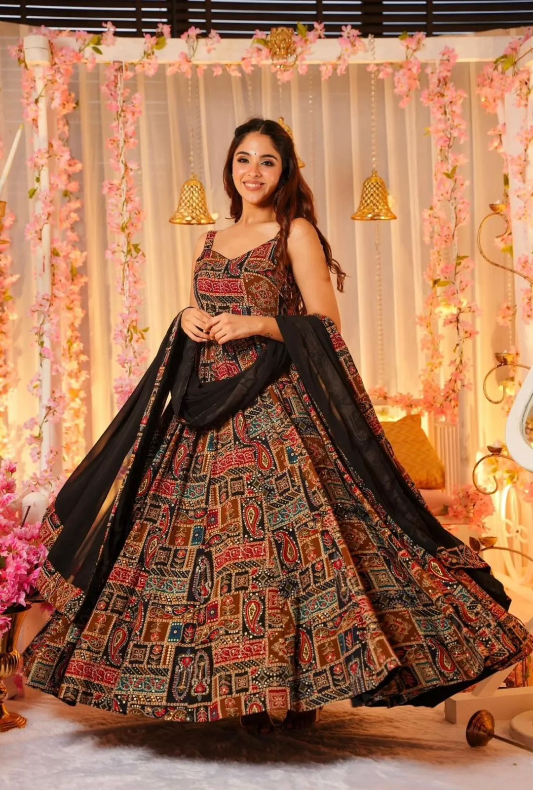 Jimmy Organza Silk Digital Printed Anarkali Suit