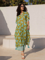 Cotton Printed Kaftan & Pallzzo