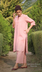 Pastel Colored Solid Aline Kurti With Palazzo