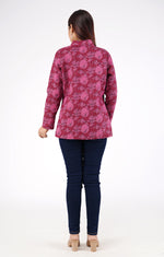 Pink Floral Quilted Reversible Jacket