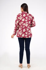 Floral Cotton Printed Quilted Reversible Jacket