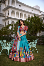 Dola Silk Designer Kalamkari Print Lehenga Choli (3 colors)