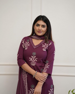 Cotton Printed Straight Kurti Plazzo With Dupatta