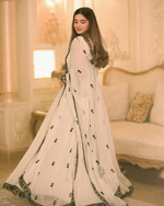 Georgette Sequence Embroidered Gown With Dupatta