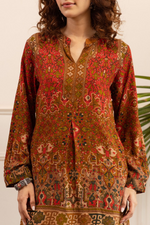 Orange Multi Coloured Cosy Comfy Kurta Palazzo Set
