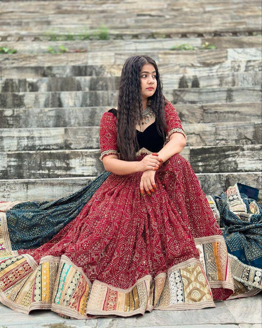 Muslin Cotton Digitally Printed Lehenga Choli & Dupatta