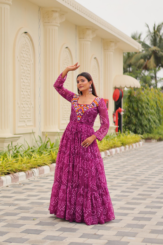Lavender Gamthi Gown (Customizable)