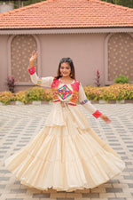 Cotton Gamthi Lehenga Choli With Upper Coat