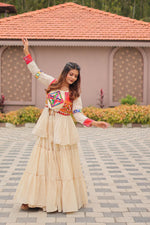 Cotton Gamthi Lehenga Choli With Upper Coat