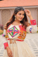 Cotton Gamthi Lehenga Choli With Upper Coat