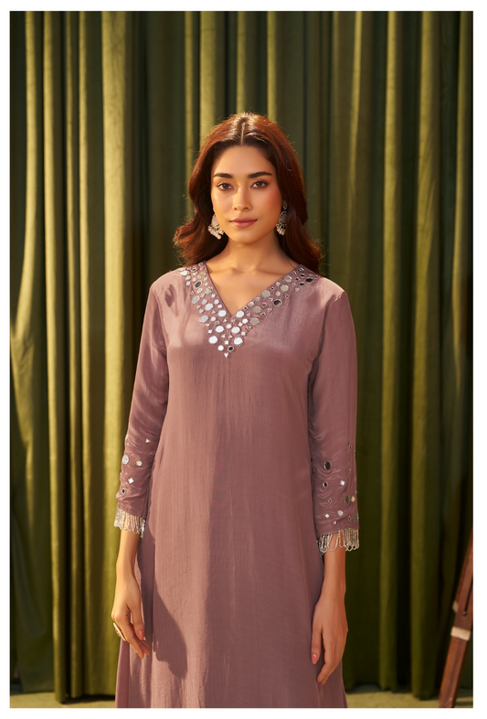 Dusty Rose Festive Suit Set