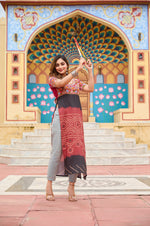 Red Colorful Banadhani kutchi Work Kurti - Navtatri Special