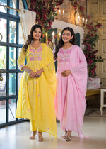 Pink Mul Cotton Embroidered Suit Set