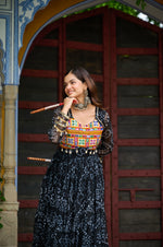 Black Georgette Bandhani Gown