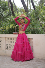 Geoegette Bandhej Lehenga Choli  (4 Colors)