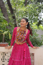 Geoegette Bandhej Lehenga Choli  (4 Colors)