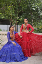 Geoegette Bandhej Lehenga Choli  (4 Colors)