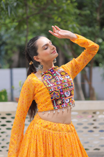 Geoegette Bandhej Lehenga Choli  (4 Colors)