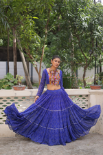 Geoegette Bandhej Lehenga Choli  (4 Colors)