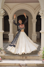 Black Bandhej Kurti & Lehenga  Set