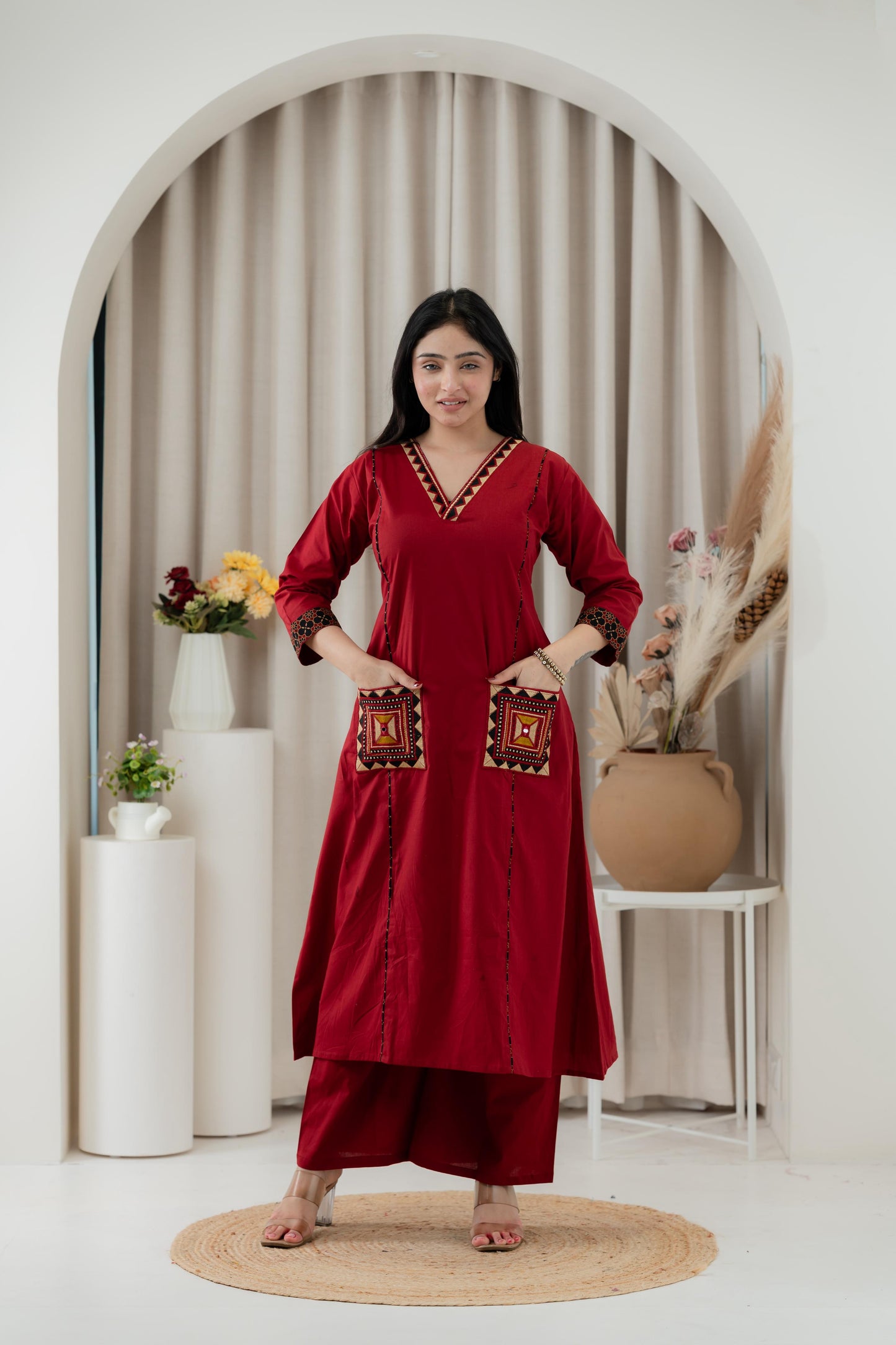Gamthi Cotton Kurta & Plazzo Set (4 Colors)
