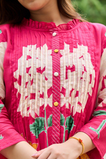 Pink Floral Cotton Printed Pinex Co-Ord Set