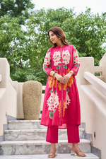 Pink Floral Cotton Printed Pinex Co-Ord Set