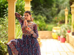 Puple Gamthi Georgette Gown