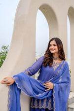 Vodka Bloom Mul Chanderi Sharara Suit