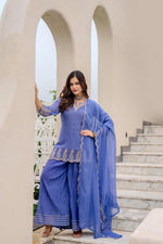 Vodka Bloom Mul Chanderi Sharara Suit