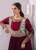 Red Georgette Thread & Sequence Embroidered Gown