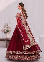 Red Georgette Thread & Sequence Embroidered Gown