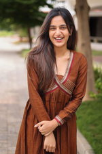 Copper Handloom Kurti Set