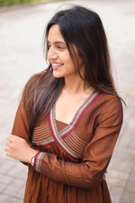Copper Handloom Kurti Set