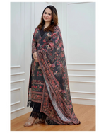 Pakistani Muslin Silk Printed Sequence Work Kuta Pant & Dupatta