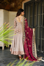 Petal Festive Gown With Sequence Embroidered Dupatta