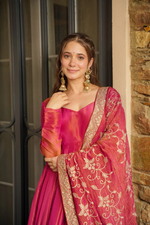 Sindoora Cosmos Embroidered Gown