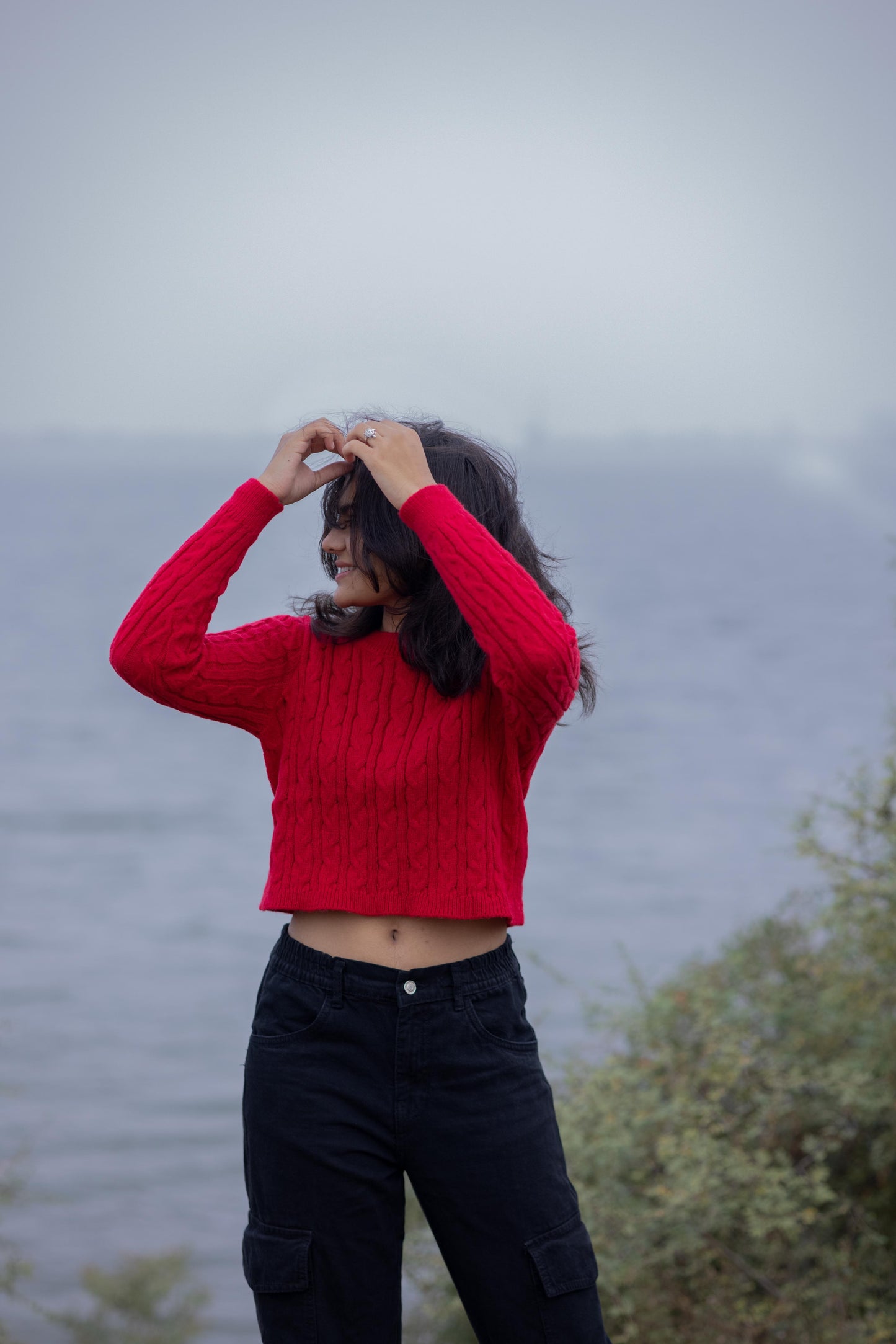 Red Hot Cropped Pull Over