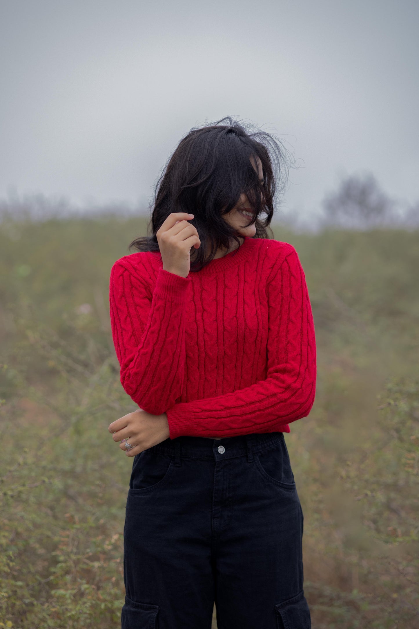 Red Hot Cropped Pull Over