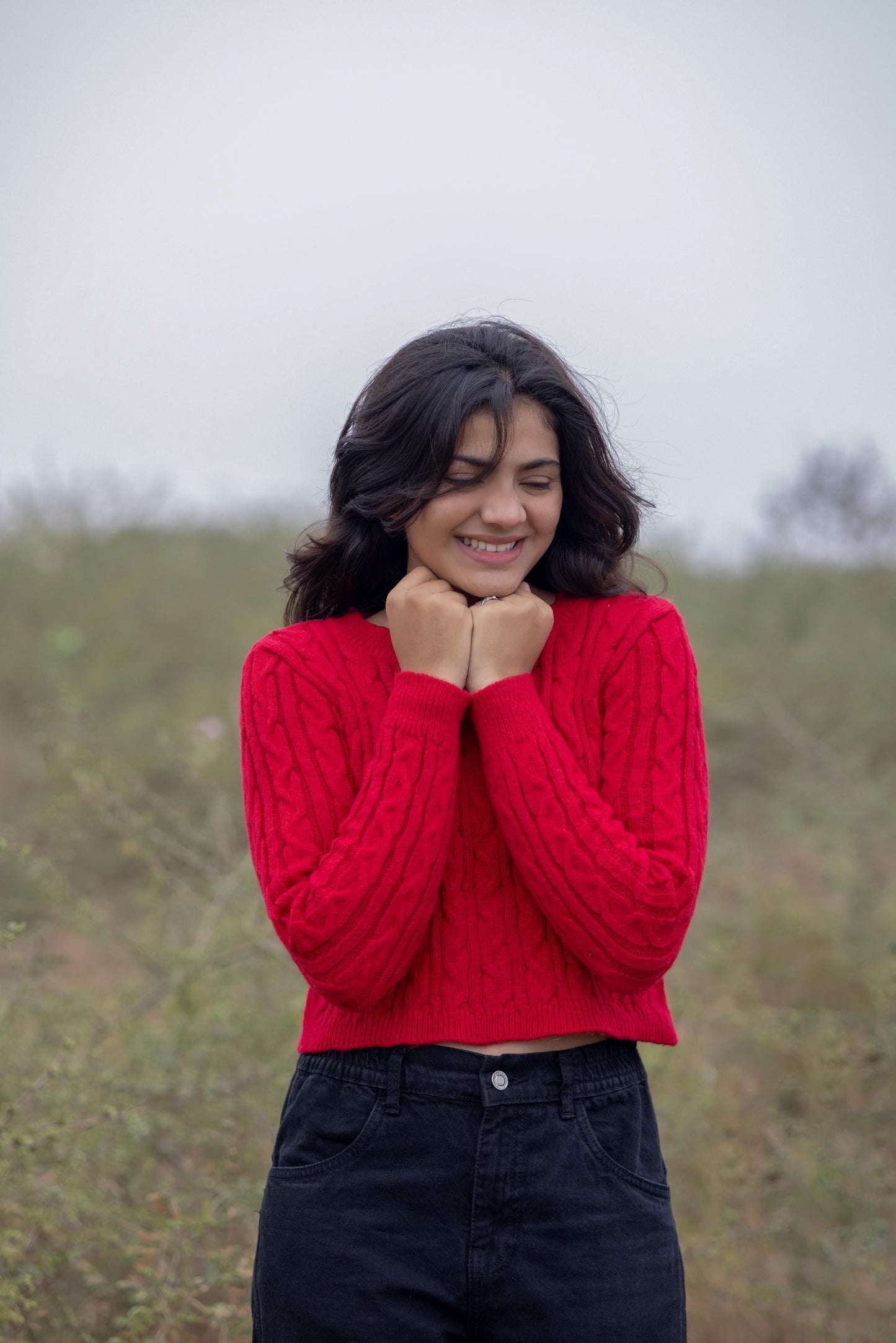 Red Hot Cropped Pull Over