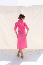 Pink Flutter Shirt Dress