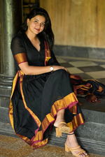 Black Handloom Kurta Set