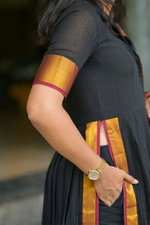 Black Handloom Kurta Set