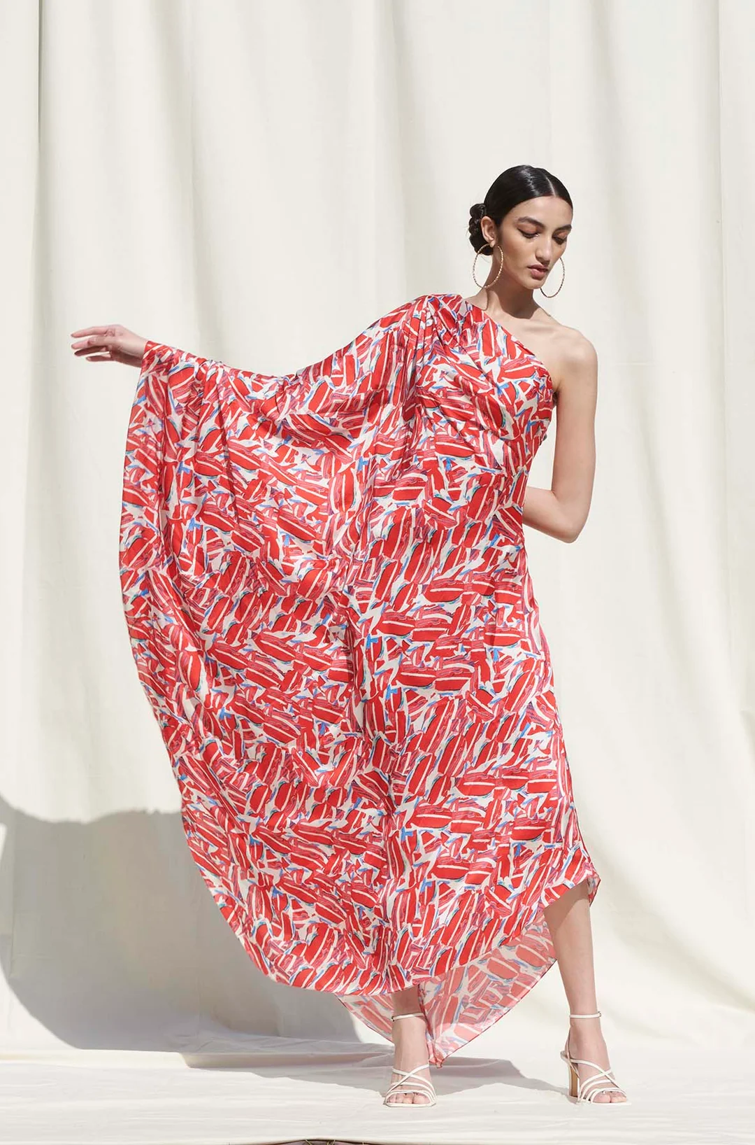 One Shoulder Kaftan Dress
