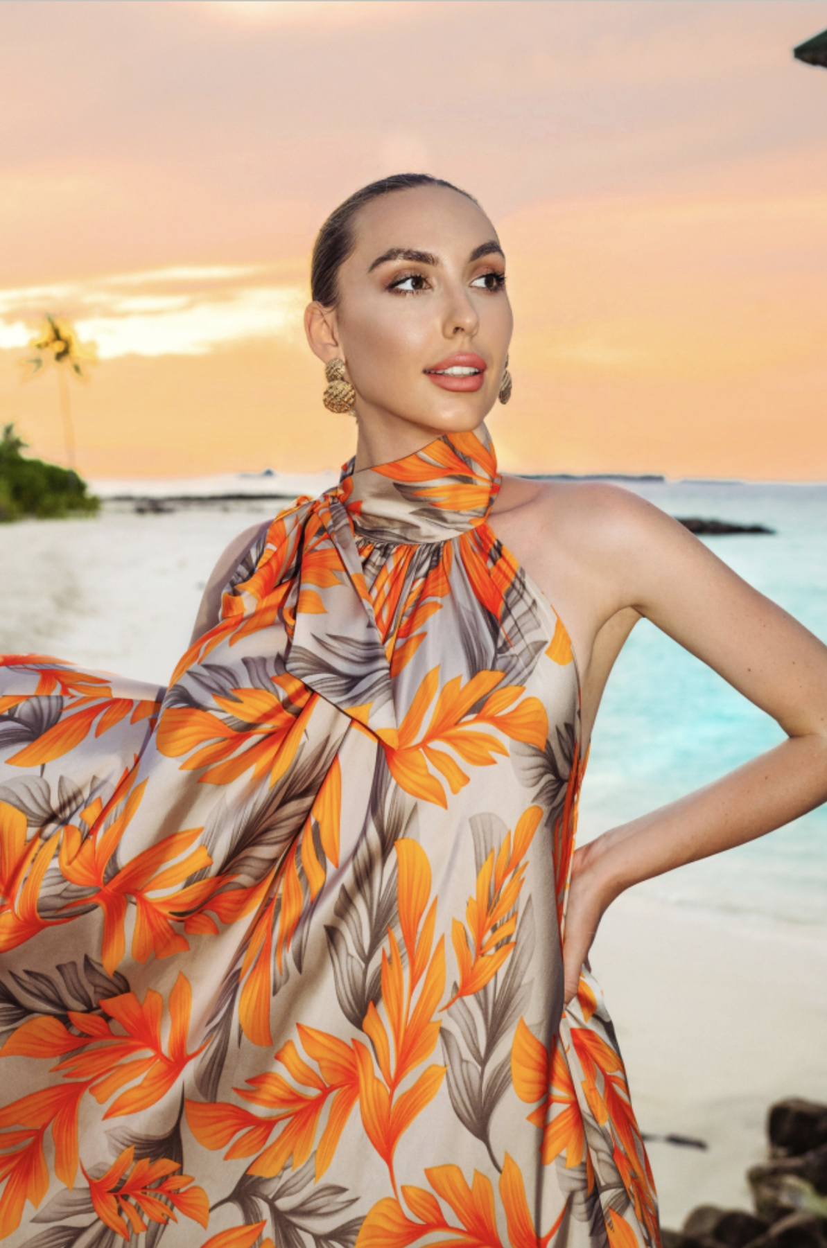 Silk Sundowner Maxi Dress