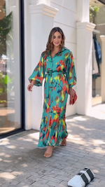 Long Frill Shirt Dress